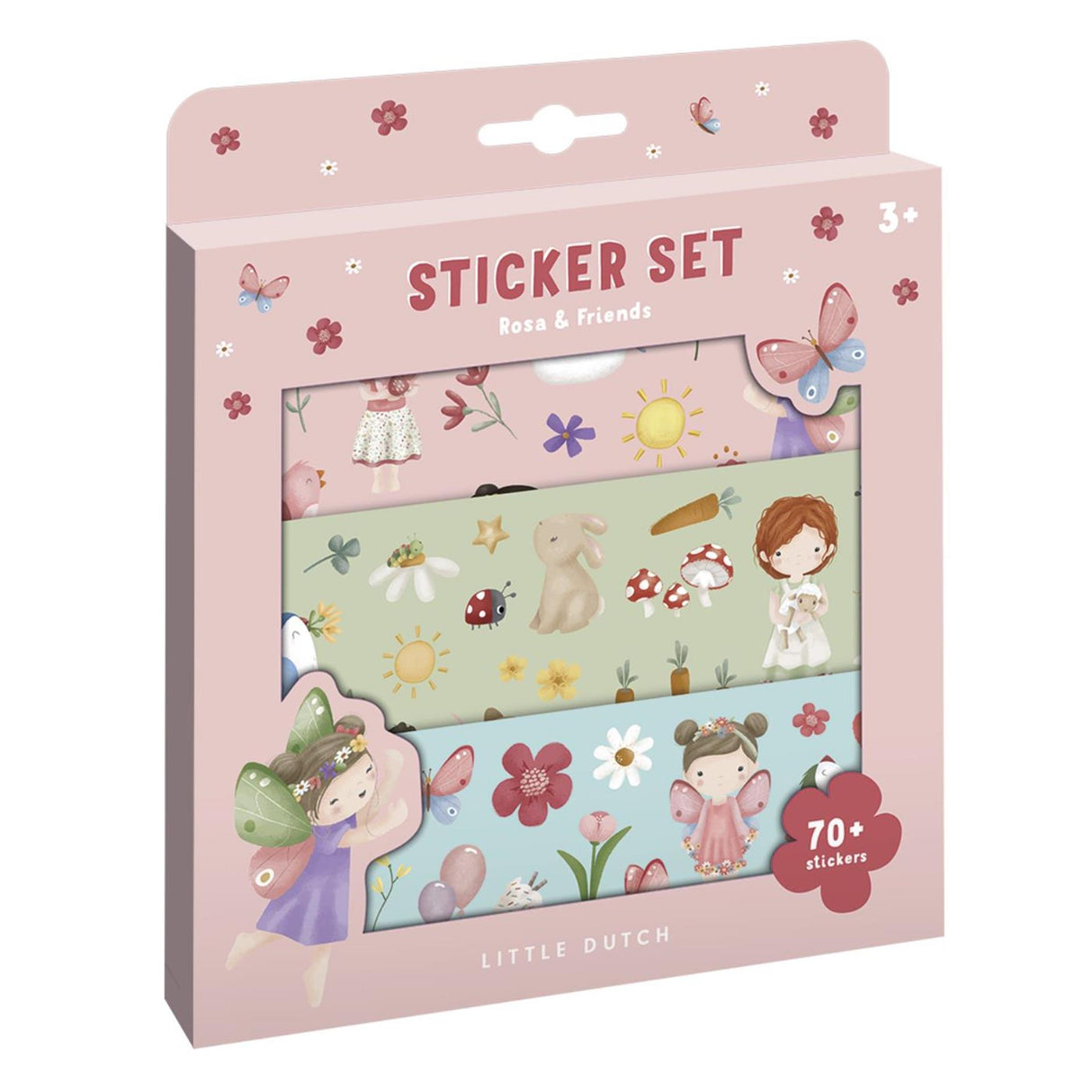 Little Dutch Aufkleberbox Rosa Friends, 3 Blatt