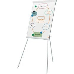Nobo Premium Plus Stahl-Flipchart mit Stativständer – magnetisches Whiteboard – 70 x 100 cm – weiß
