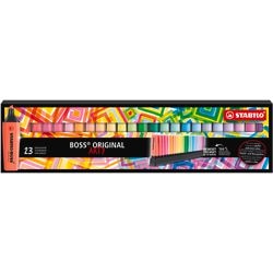 Stabilo Boss Original Textmarker-Schreibtischset – Arty 23-teilig – 9 Standard- und 14 Pastellfarben