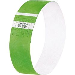 Sigel Event-Armbänder – superweich – 255 x 25 mm – neongrün – 120 Stück – eb212