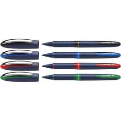 Schneider Schreibgeräte Schneider Tintenroller – One Business – Strichstärke 0,6 mm – 4 Stück farbig sortiert – S-183094