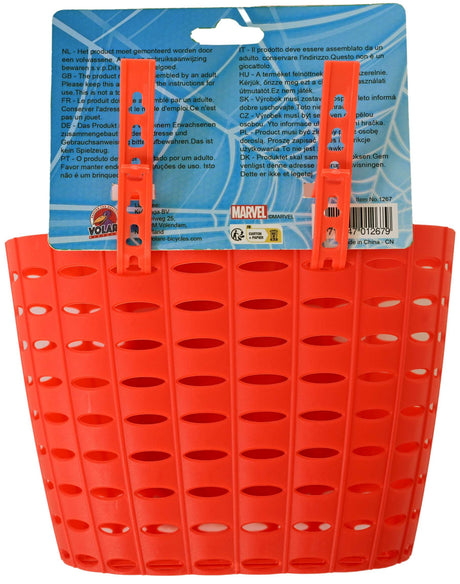 Volare Spider-Man-Kunststoffkorb – Jungen – Rot
