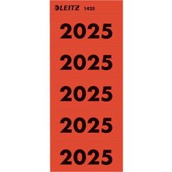 Leitz Rückenschild 2025 – selbstklebend – 100 Stück – rot