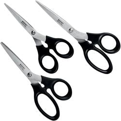 Leitz Scherenset aus Edelstahl - 165 185 200 mm - mit ergonomischem Griff - Schwarz