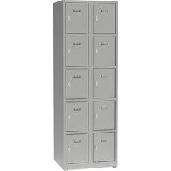 Garderobekast a82350.09 grijs metaal 500 mm x 600 mm x 1800 mm (d x b x h)