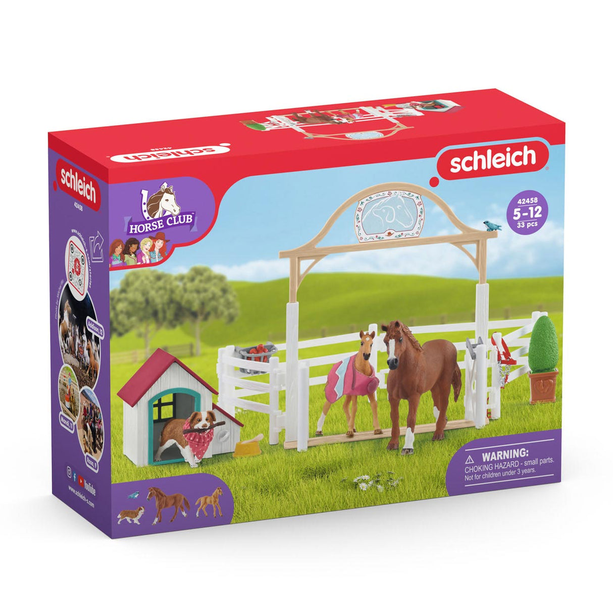 Schleich Horse Club Hannahs gäster med Ruby Hond 42458