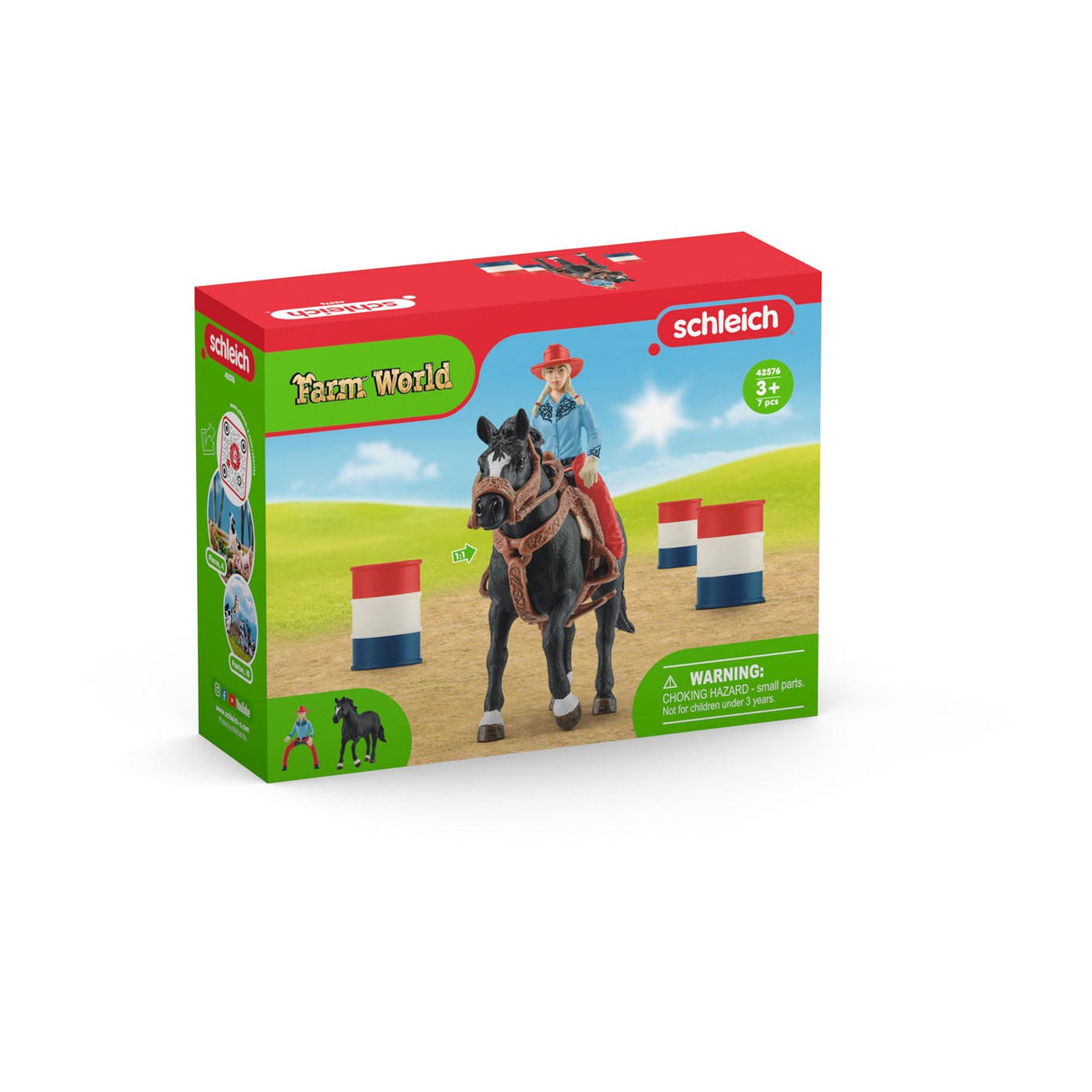 Schleich Farm World Barrel Racing mit Cowgirl 42576