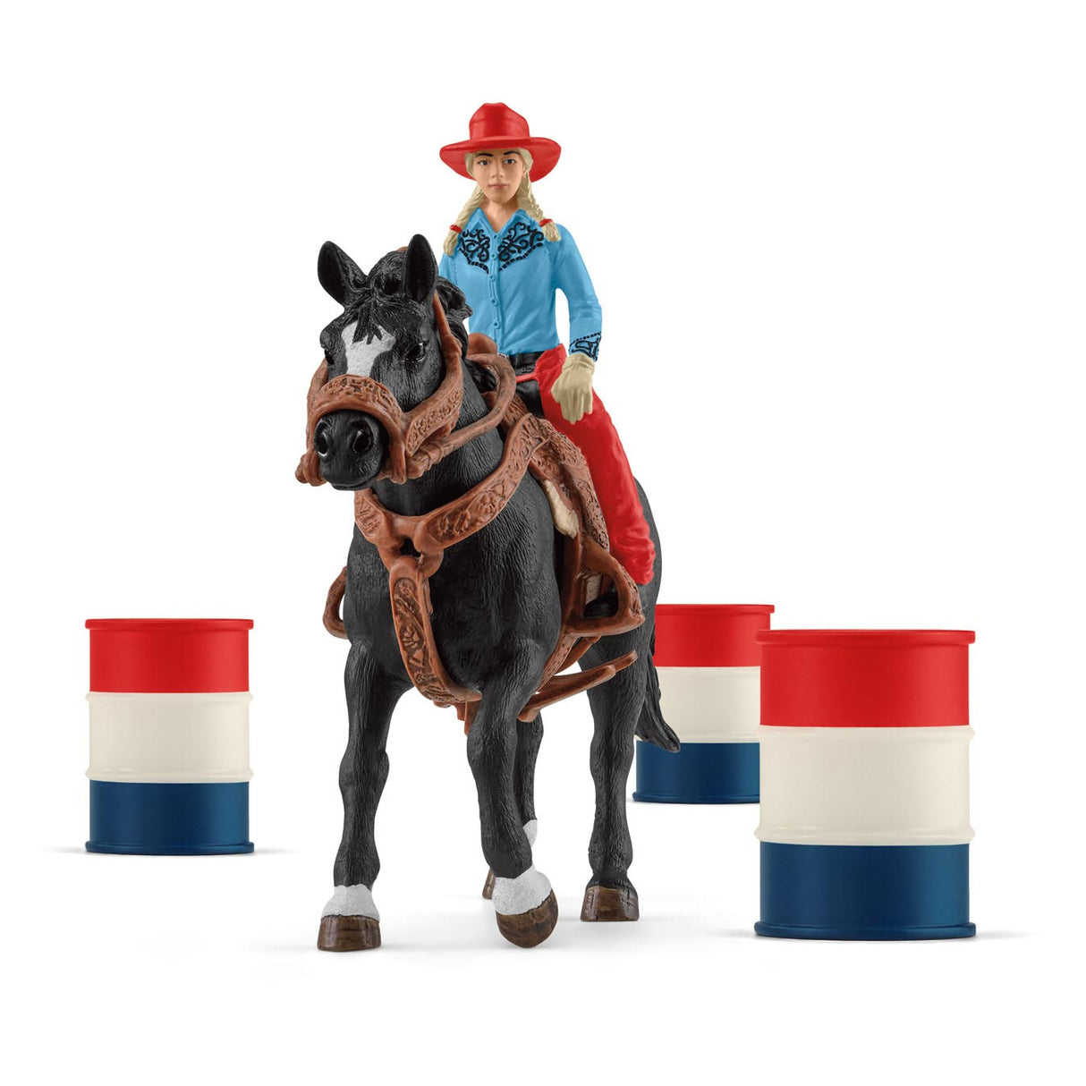 Schleich Farm World Barrel Racing mit Cowgirl 42576