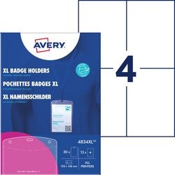 Avery Ausweishalter A6 inkl. Einsteckkarten 50 Stk