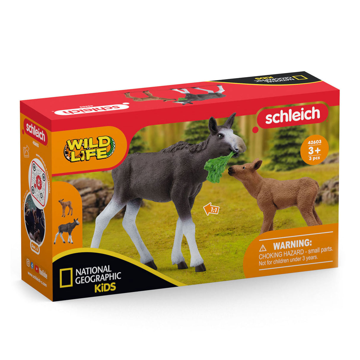 Schleich Wildlife moose with calf 42603