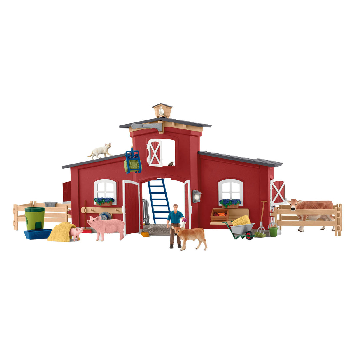 Schleich Farm World Large Stable Red 42606