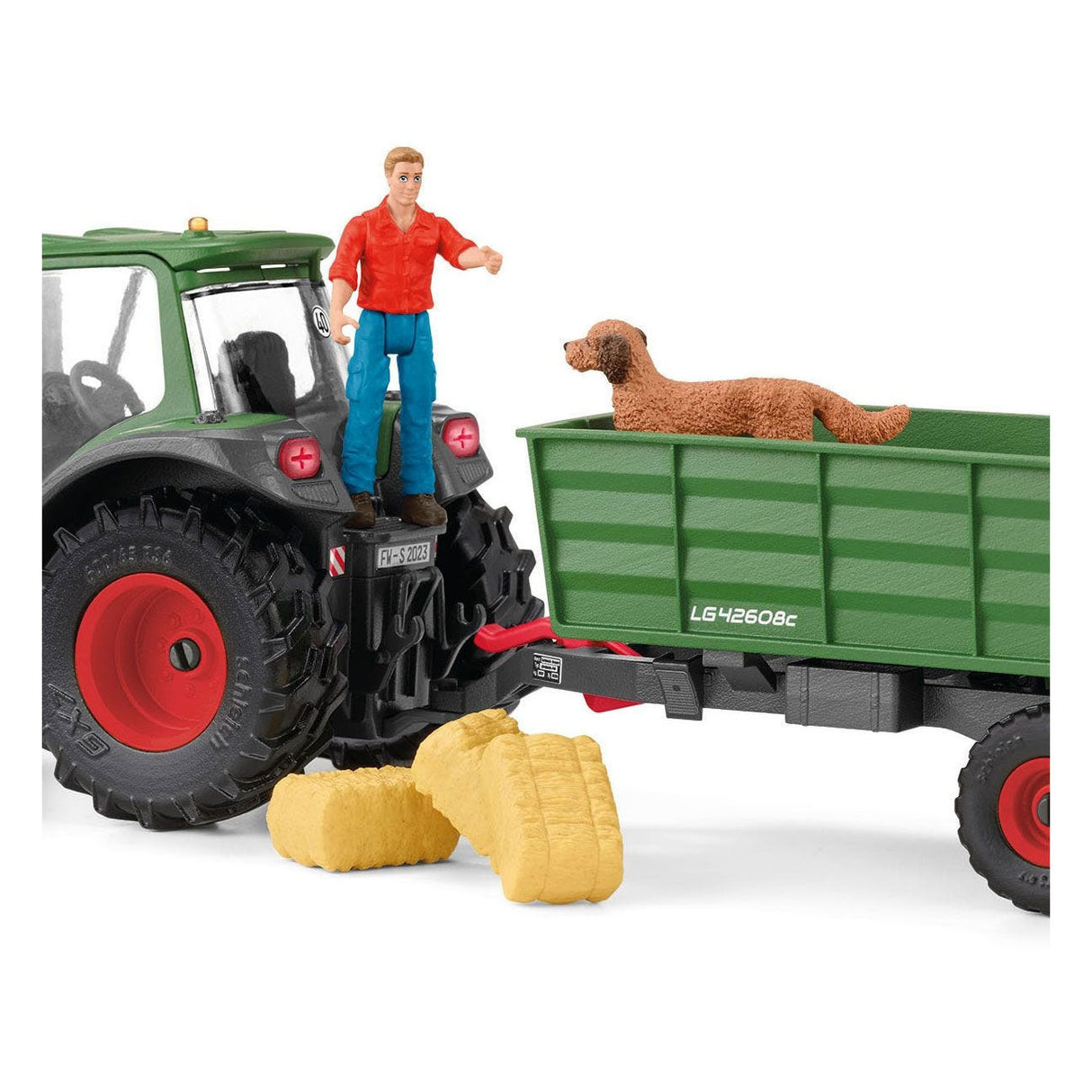 Schleich Farm World Tractor s přívěsem 42608