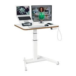 Leitz Ergo Sitz-Steh-Schreibtisch elektrisch – höhenverstellbar – kleiner Schreibtisch – mit Memory-Funktion – 80 x 60 cm – weiß