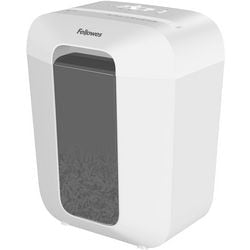 Fellowes lx50 Aktenvernichter – Kreuzschnitt – P4 – 9 Blatt – 17 l – weiß – für das Heimbüro – auch für Kreditkarten, Heft- und Büroklammern