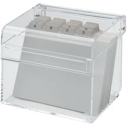 Maul Karteikartei mit Register A7 Acryl 12 x 10 x 9,5 cm transparent