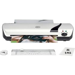 GBC Laminator Inspire+ – Weiß – A4 – 25 Mikron mit Hobby-Kit, inkl. 1x Eckenrunder, 1x Papierrollenschneidemaschine und ein Starterpaket mit 5x A4-Laminierfolien.