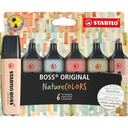 Stabilo Boss Original – Textmarker – 6er-Set – Naturfarben