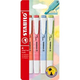 Stabilo tekstmarker swing cool 275 4-08-1 kleurenassort breed beitelpunt 4 stuks