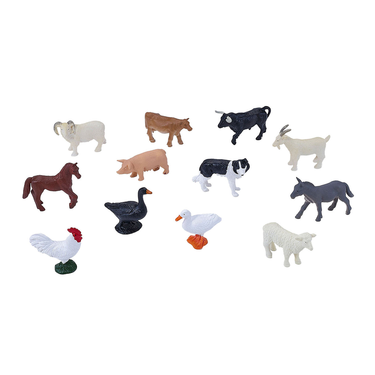 Mojo Farmland Mini-Spielset mit Nutztieren, 12-teilig. - 380053