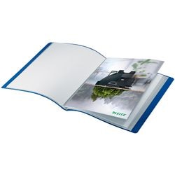 Leitz Recycle-Showalbum A4 – 20 Einbände – 90 % recycelter Pre- und Post-Consumer-Kunststoff – blau