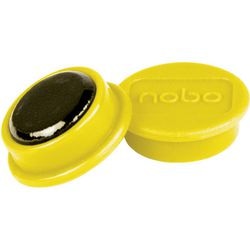 Magnetische Whiteboard-Magnete von Nobo – 10er-Pack – 24-mm-Magnete – Gelb