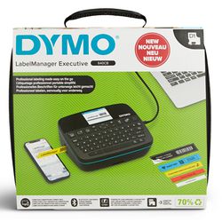 Dymo Label Manager Executive 640 CB tragbares Etikettendrucker-Set mit Tragetasche und 3 Etikettenkassetten | Kompakter QWERTZ-Etikettendrucker | Bluetooth-USB-Konnektivität | kompatibel mit d1-Etiketten