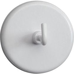 Maul Magnet rund 5 Stück 12 kg Stahl Metall Ferrit mit Haken 3,6 x 4,7 x 4,7 cm weiß