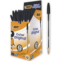 Bic Kugelschreiber Cristal Original Medium 0,4 mm 50 Stück schwarz