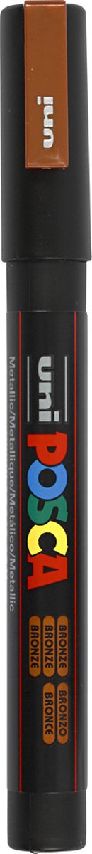 Uni-Posca Posca-Marker, Größe PC-3m, Strichbreite 0,9–1,3 mm, fein, Bronze, 1 Stück