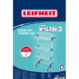 Leifheit Trockenturm Pegasus 420 Solid Comfort - inkl. Halterungen und Räder - 42 m Trocknungslänge