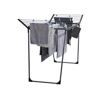 Leifheit Wäscheständer Pegasus 180 Solid – 18 m Trockenlänge – Schwarz