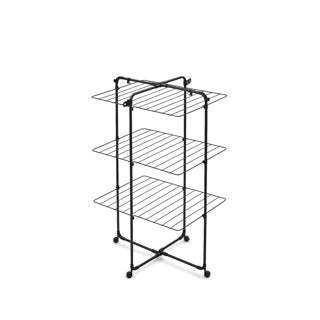Brabantia Hangon Trockenturm – 23 m – klappbarer Wäscheständer – mattschwarz