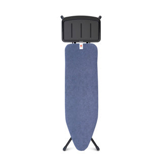 Brabantia Bügelbrett, B 124 x 38 cm, Jeansblau, mit Dampfeinheitshalter