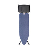 Brabantia Bügelbrett, B 124 x 38 cm, Jeansblau, mit Dampfeinheitshalter