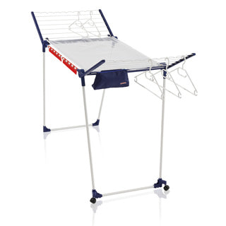 Leifheit Wäscheständer Pegasus 200 Solid Deluxe fahrbar – mit Rollen – 20 m Trockenlänge