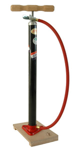 Fahrradpumpe auf Holzbrett mit Dunlop Valiel