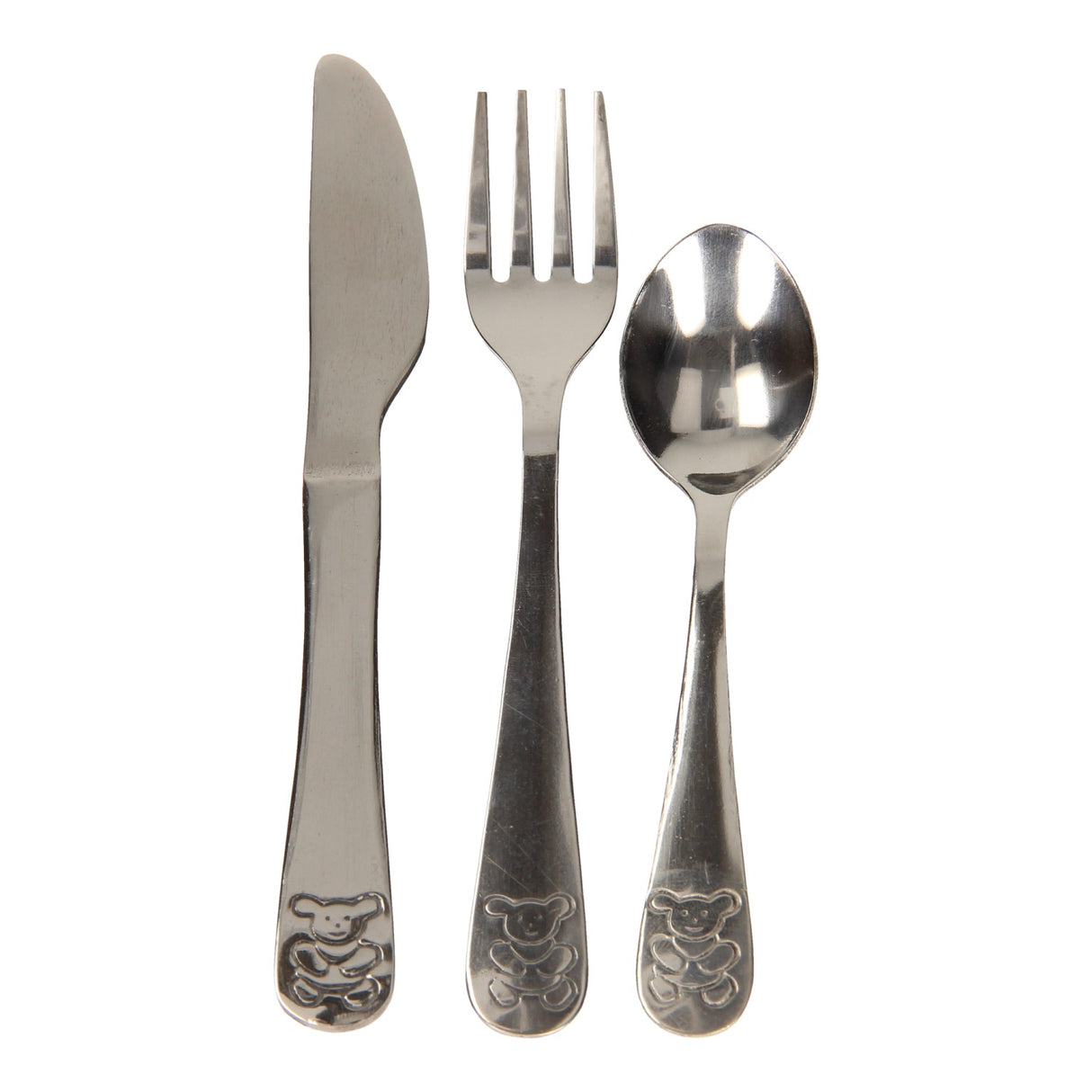 Besteckset Edelstahl, 3-teilig. - rosa