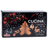 La cucina 3D-Weihnachts-Ausstecher-Set, 8-teilig.
