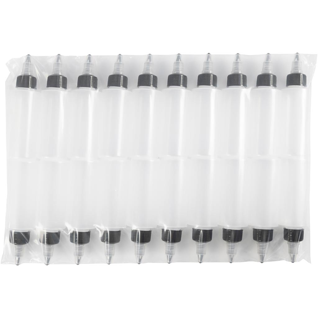 Creativ Company Leerflaschen mit Spitze, 60 ml, 20 Stück 1 Karton
