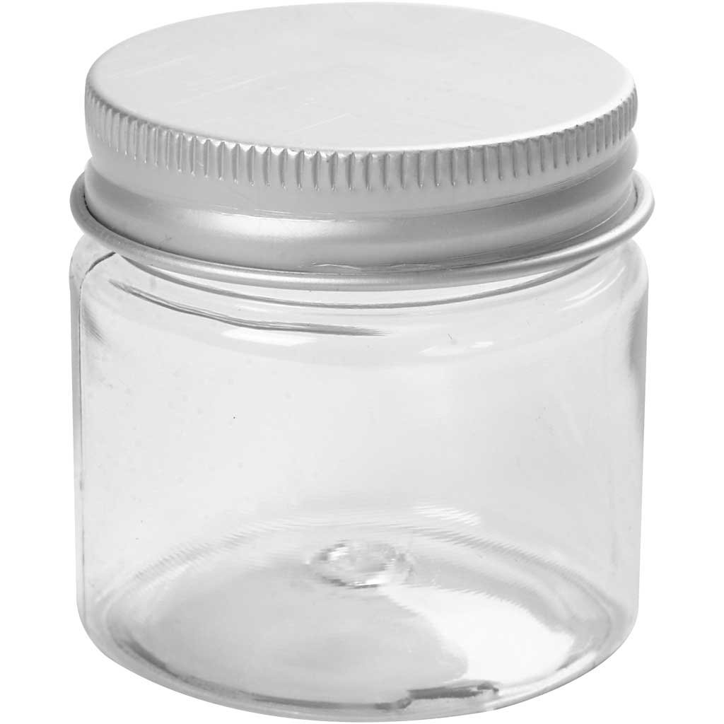 Creativ Firmenglas mit Schraubverschluss, H: 45 mm, T 44 mm, 50 ml, 10 Stück 1 Box