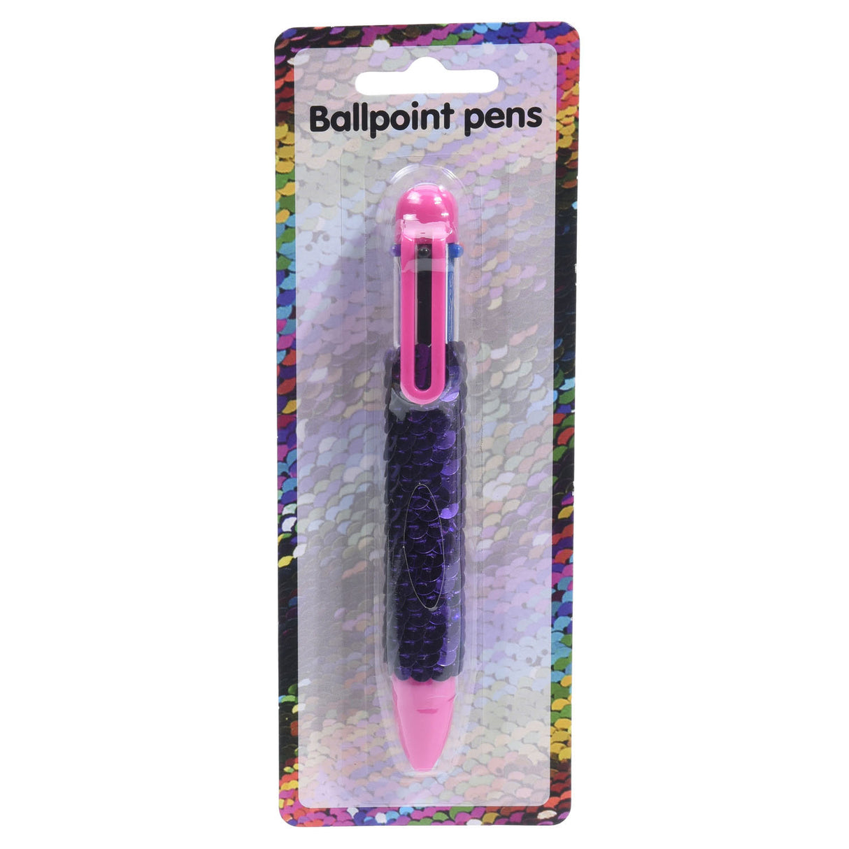 Penna multi -color con paillettes