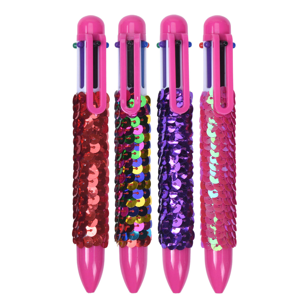 Penna multi -color con paillettes