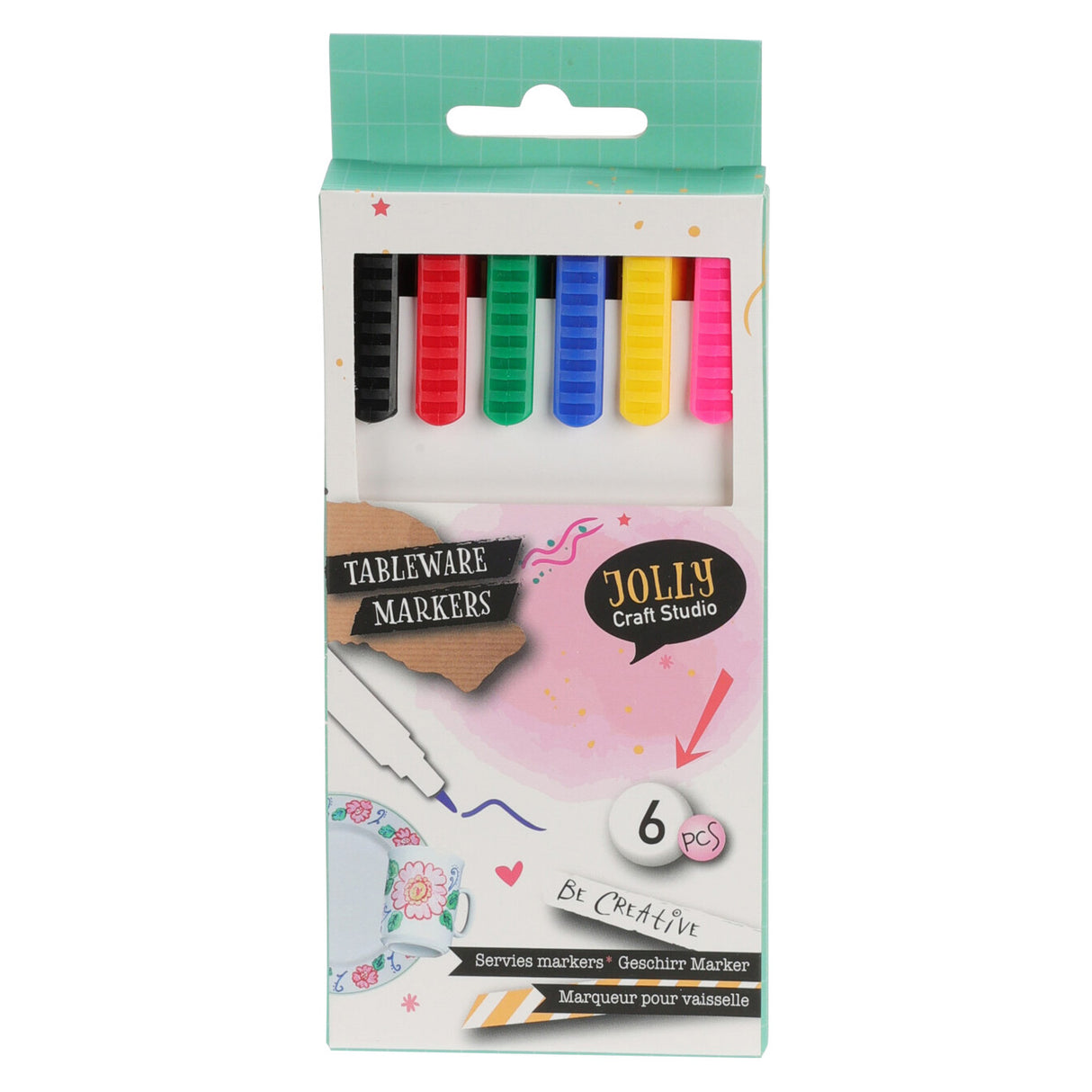 Porcelain markers, 6st.