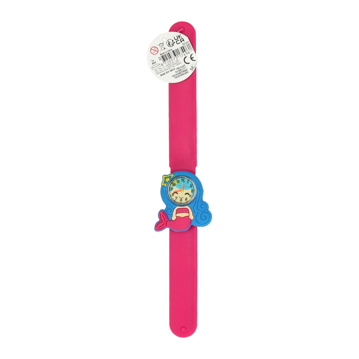 Klaparmband met horloge - zeemeermin