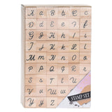 Stamp Set Alphabet Wood, 54dlg.