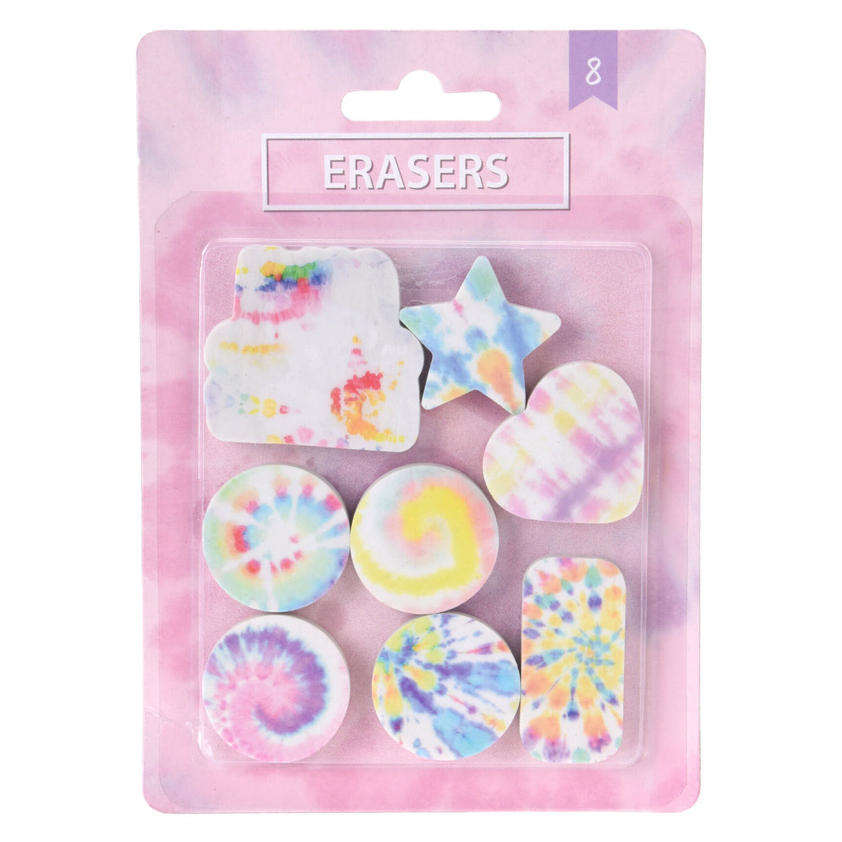 Batik-Radiergummi-Set, 8-tlg.