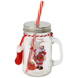 Drinking glass Christmas with handle 450ml, 12st.