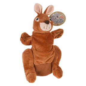 Koopman Handpuppe Känguru Spielzeug pädagogische braune mehrfarbige Handpuppe.