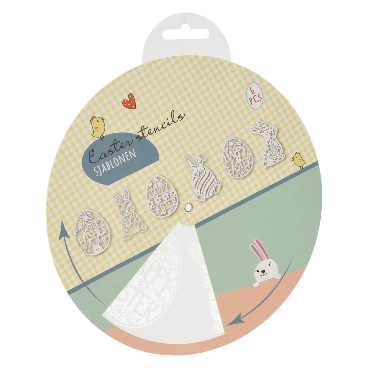 Ostern-Schablonen-Set, 6 Designs