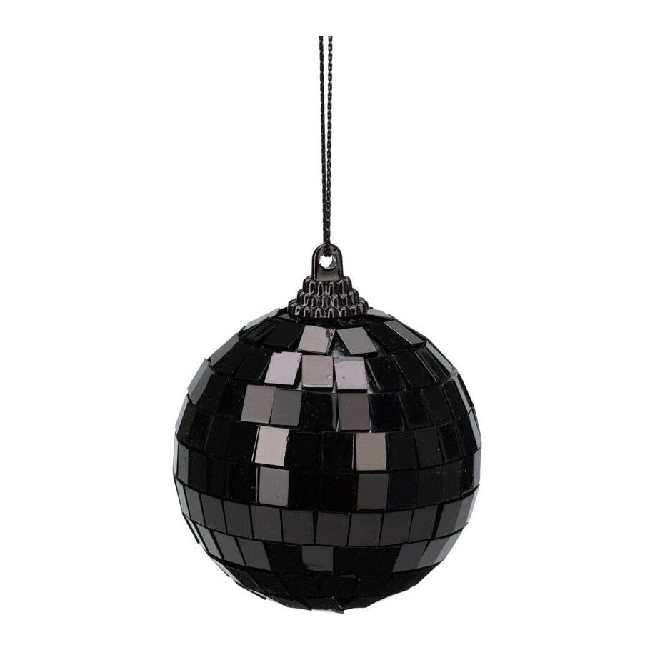 Black Christmas Bauble Spiegelbol, 12 ..